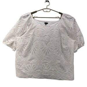 Talbots Boho Blouse White 22W‎